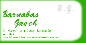 barnabas gasch business card